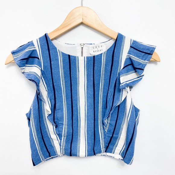 - SOLD - LOST + WANDER LINEN CROP TOP - Picture 3 of 9